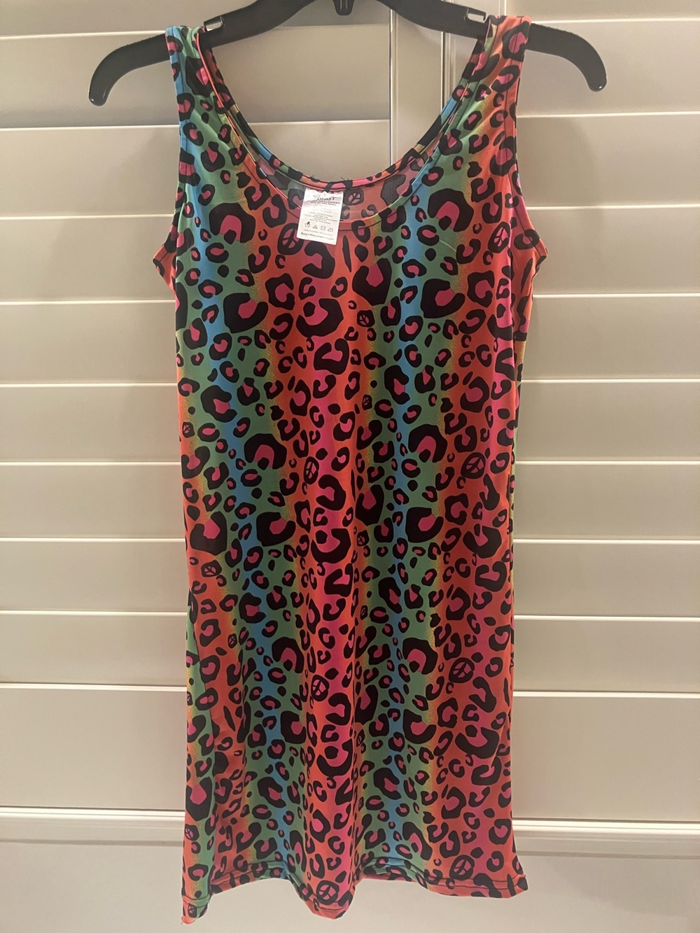 🔻70s Spirit Halloween Multicolor Leopard Mini Dress